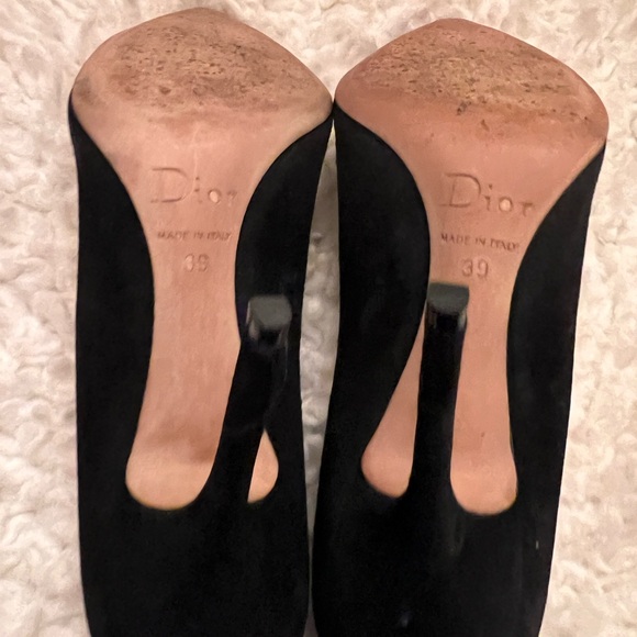 Christian Dior Suede Black Pump Heels size 39/US 9 - Picture 11 of 13